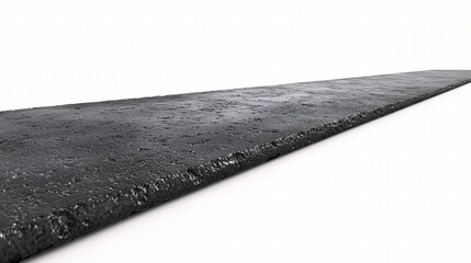 Isolated Asphalt Road on a Pure White Background for Creative Design