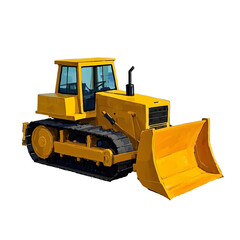 Fototapeta premium bulldozer realistic