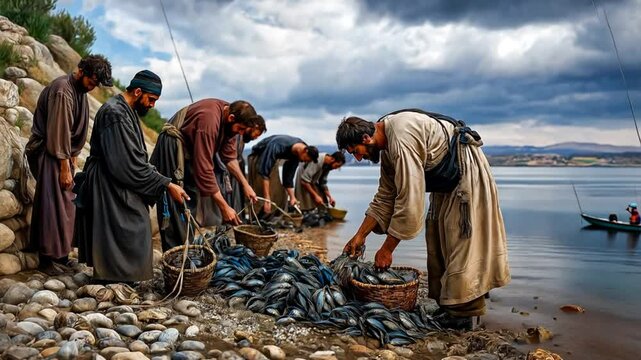 Jesus Placing His Hand on the Paralytic in Forgiveness