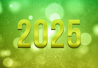 3d Rendering illustration of a environmental green 2025 design