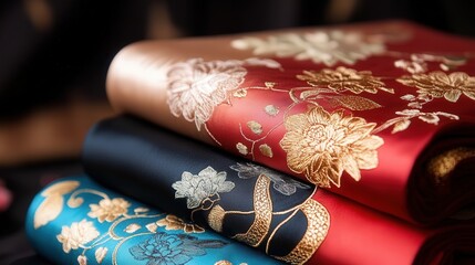 Chinese New Year pants featuring snake and lotus motifs embroidered in gold, celebrating the Year of the Snake with sophistication.
