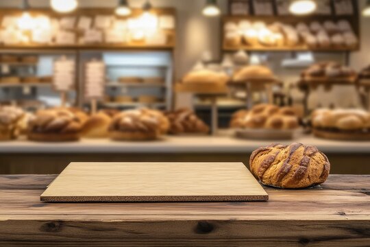 Bakery Wooden Tabletop Product Display