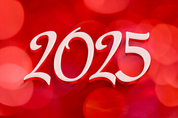 3d Rendering illustration of a white 2025 design