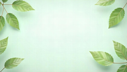 Naklejka premium Serene Nature Scene with Leaves and Stars