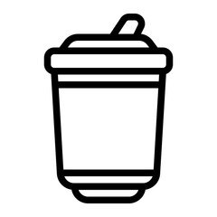 Paper Cup Line Icon
