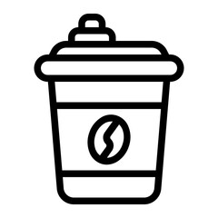Paper Cup Line Icon