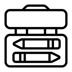 Pencil Case Line Icon