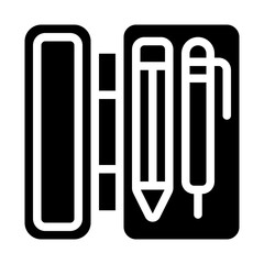 Pencil Case Solid Icon