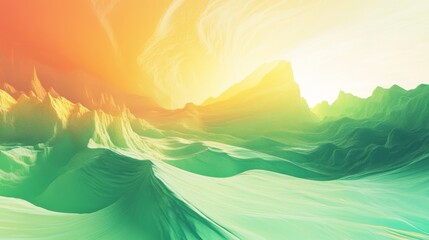 Obraz premium 43.3D Render Abstract Background in Nature Landscape