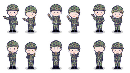 自衛隊員の男女 04