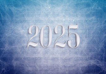3d rendering illustration of a white smoky 2025 design