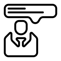 Speech Bubble Line Icon