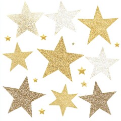 Obraz premium Gold Glitter Stars