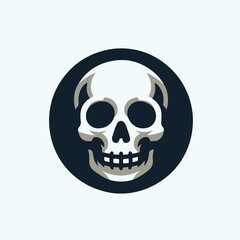 cool skull logo image vector