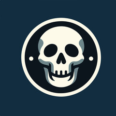cool skull logo image vector