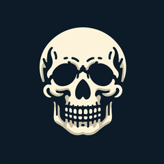 cool skull logo image vector