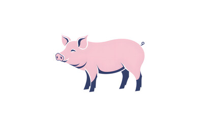 Fototapeta premium Picture of cute pig, pork, processed food, photograph or illustrator for advertising