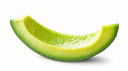 Fresh Sliced Avocado Half Isolated on White Background