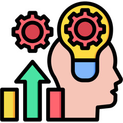 Skill Development lineal color icon