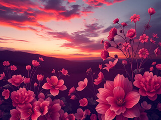 abstract floral background AI