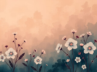 abstract floral background AI