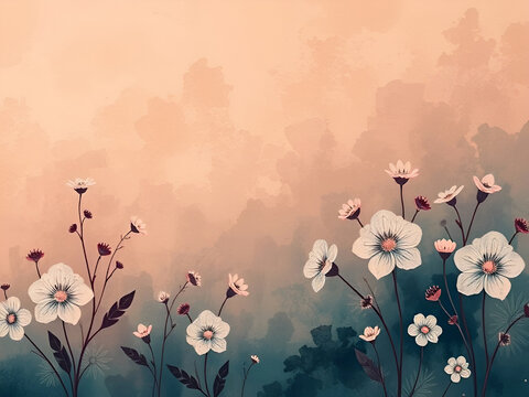 abstract floral background AI