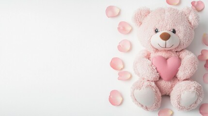 Fototapeta premium Valentine love teddy bear sweet home still life cozy environment close-up heartfelt sentiment