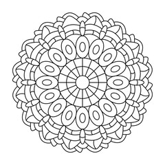 beautiful mandala flower pattern art design for coloring 