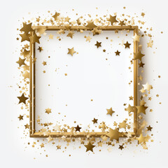 Gold Stars Frame Festive Background Celebration Design