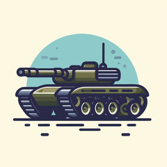 Fototapeta premium vector image of tank