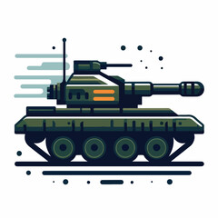 vector image of tank