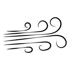 Doodle wind line sketch. Hand drawn doodle wind motion, air blow, swirl elements. Sketch drawn air blow motion, freshness, smoke flow art. Wind and air flow icons gusts. vector illustration