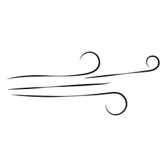 Doodle wind line sketch. Hand drawn doodle wind motion, air blow, swirl elements. Sketch drawn air blow motion, freshness, smoke flow art. Wind and air flow icons gusts. vector illustration