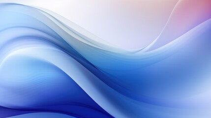 Fototapeta premium Abstract Blue Wave Design: Serene Swirls of Color and Light