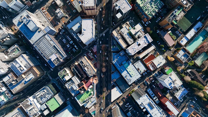 city, traffic, road, aerial view, town, scenery, landscape, overhead view, drone, society, directly...