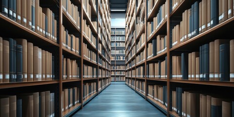 Fototapeta premium A state-of-the-art information retrieval system with AI-driven search engines, allowing users to navigate vast databases effortlessly.