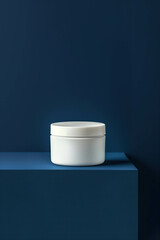 wide short blank lotion container solid white product mock up