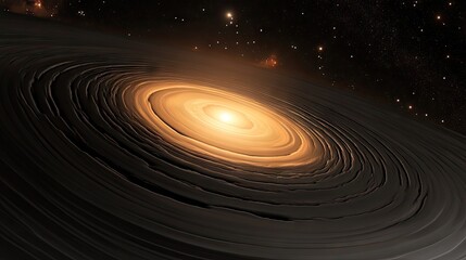 Obraz premium A celestial scene of space with swirling nebulae and twinkling stars.