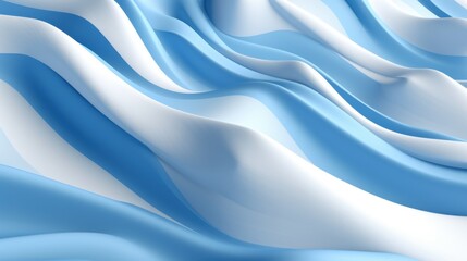 Fototapeta premium Abstract Blue and White Wavy Fabric Texture Background Design