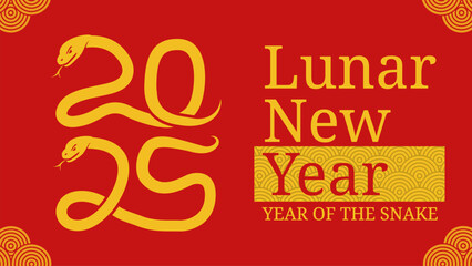 Happy Chinese New Year 2025, Lunar New Year 2025, 2025 Snake Vector Art, Icon, Logo