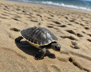 Obraz premium turtle on the beach