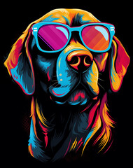 Cool Lab Dog Wearing Glasses