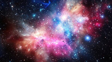 Fototapeta premium A dense star field with streaking meteors captured in long-exposure photography.