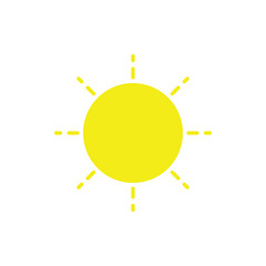 Sun icon logo design template isolated illustration