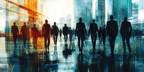 Business leaders collaborate on market development plans, using financial analysis and growth projections.
