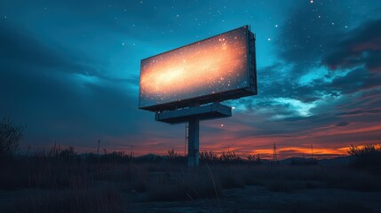 Cosmic Billboard: A Night Sky Canvas