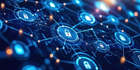 Obraz premium A cyber defense strategies framework featuring defensive measures, response teams, and simulations of threats.