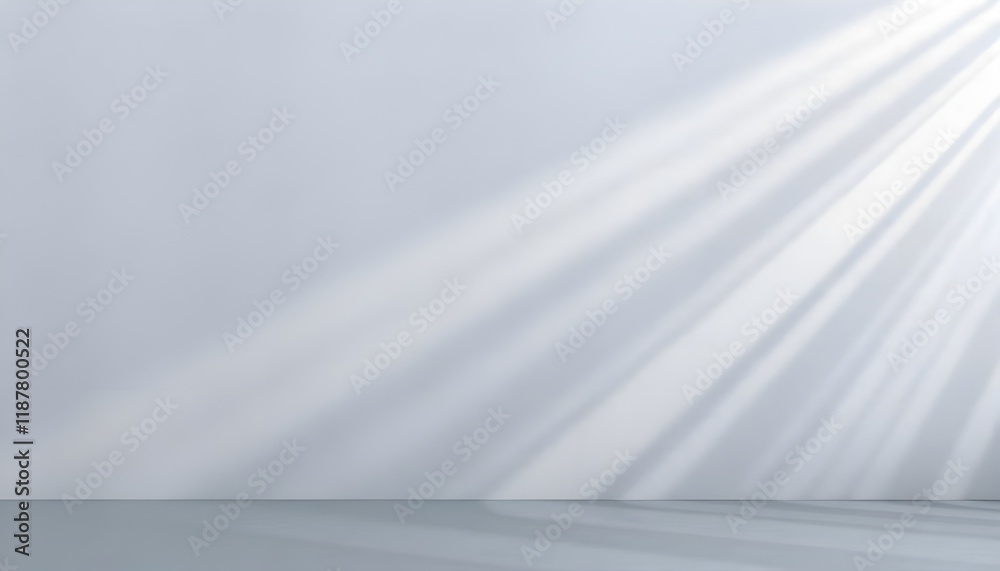 Fototapete A universal abstract gray-blue background with soft rays of illumination, creating a serene atmosphere, perfect as a light interior wall backdrop for presentations
