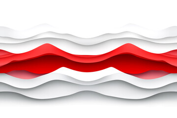 Fototapeta premium A red and white wave with a red line in the middle