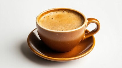 Fototapeta premium Coffee drink mockup on a cup with white background